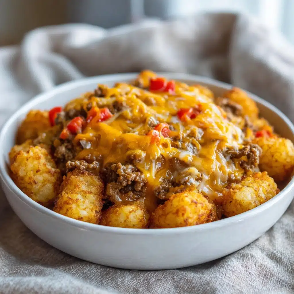 Cheesy Tater Tot Casserole with Ground Beef and Rotel Recipe - Recipe Image