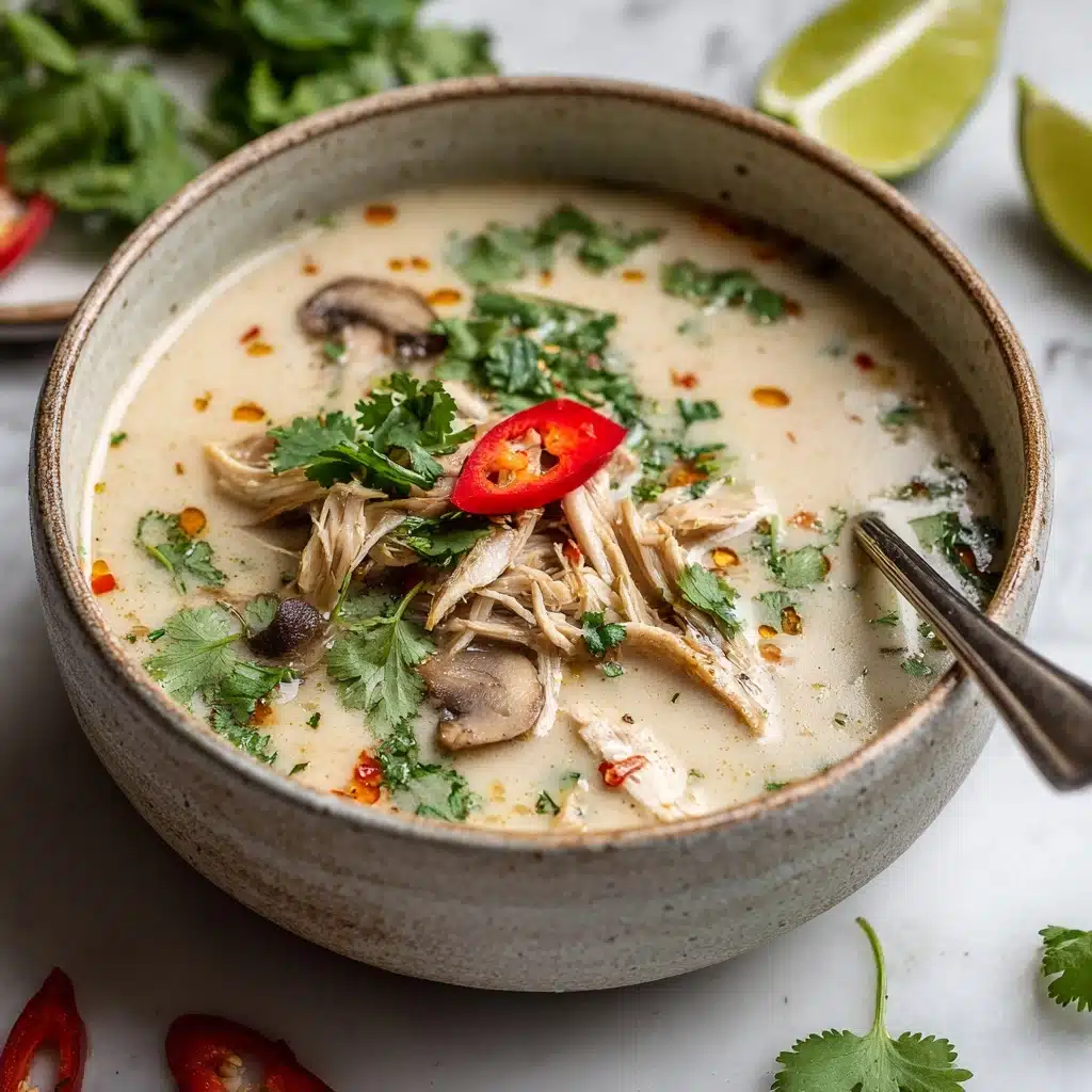 Slow Cooker Tom Kha Soup (Thai Coconut Chicken Soup) Recipe - Recipe Image