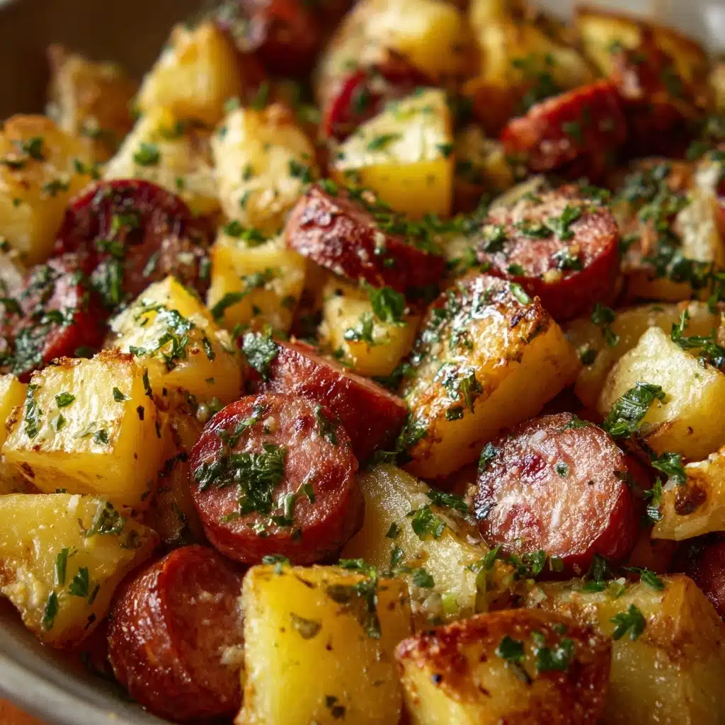 Fried Potatoes and Onions with Smoked Polish Sausage Recipe