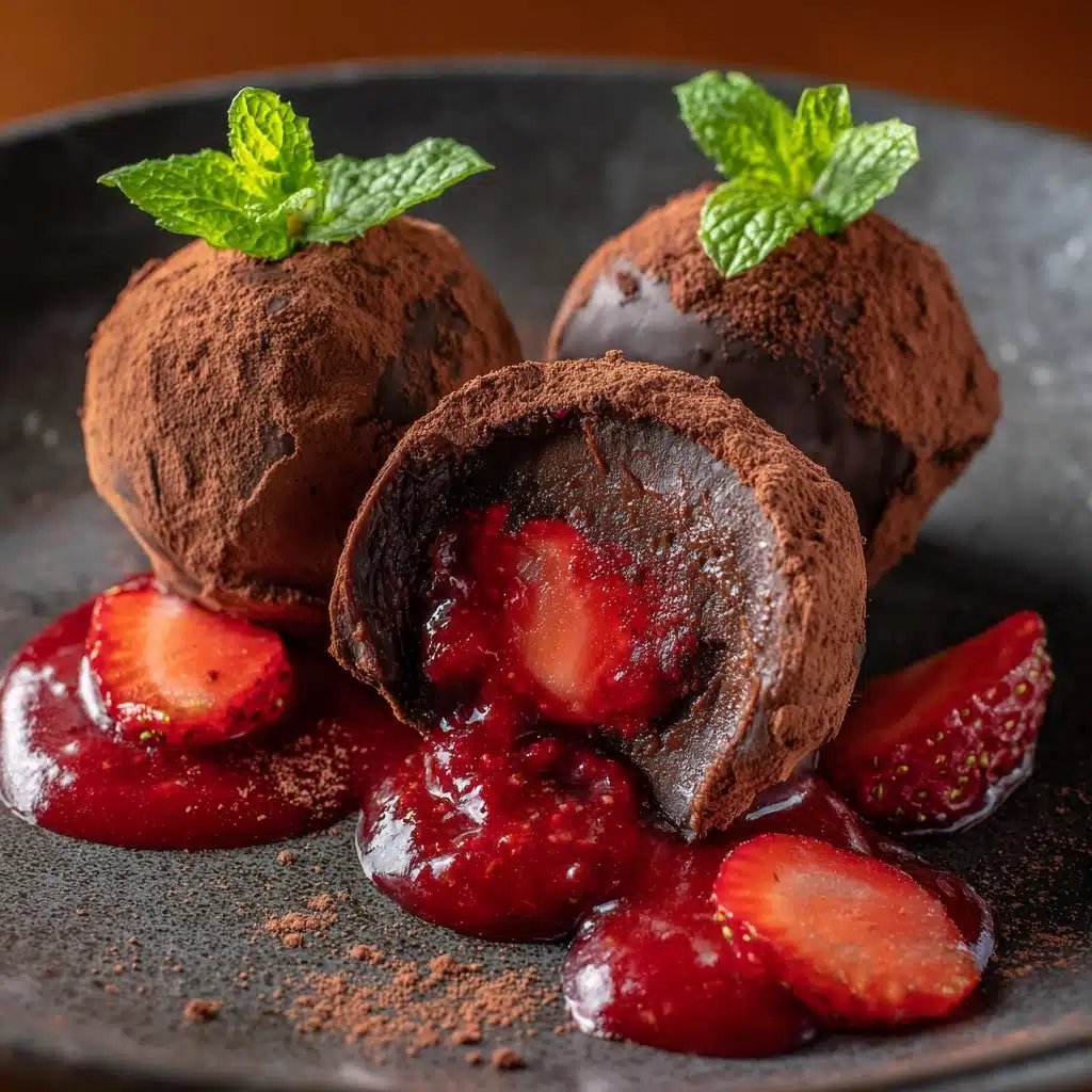 Strawberry Dark Chocolate Truffles Recipe - Recipe Image