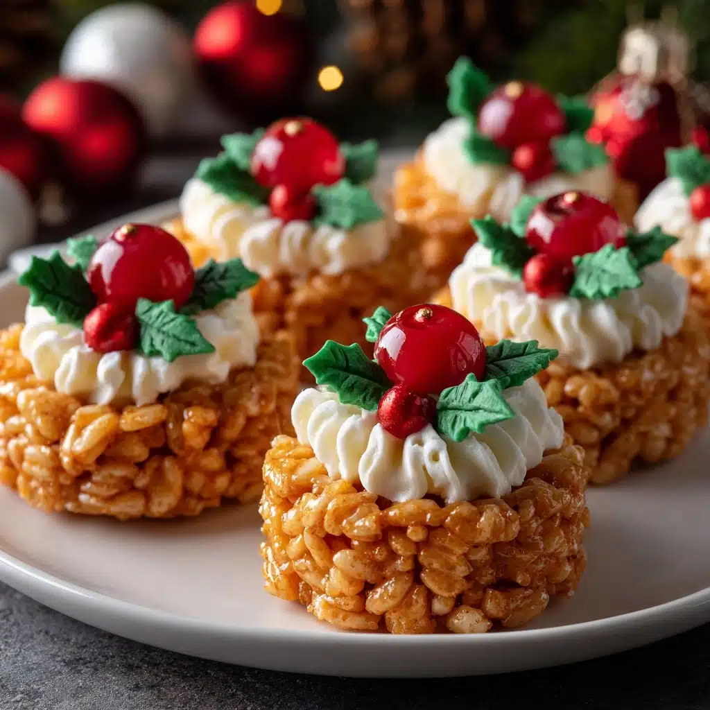 Rice Krispie Christmas Puddings Recipe - Recipe Image