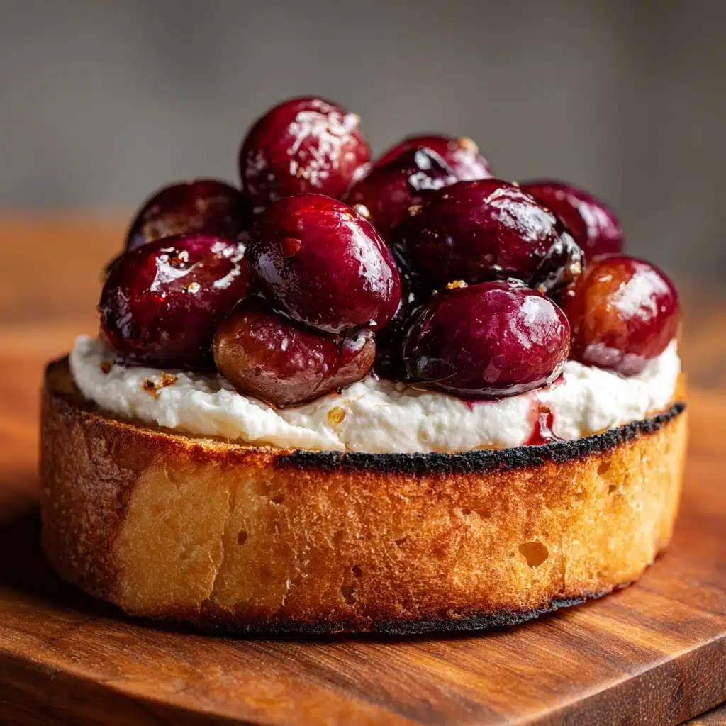 Roasted Grapes on Ricotta Toasts Recipe