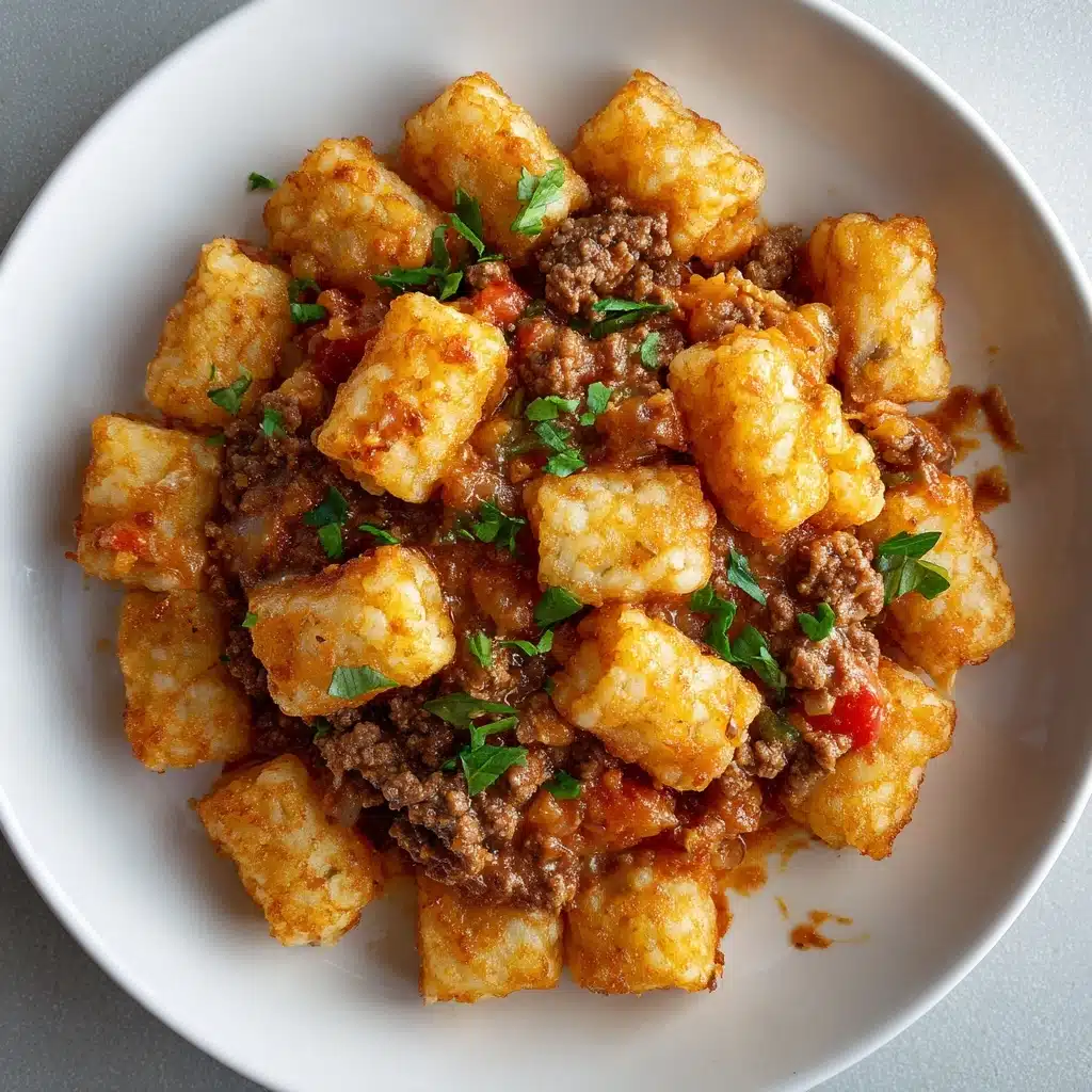 Cheesy Meatball Tater Tot Casserole : Comforting & Easy Recipe