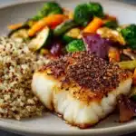 Seared Fish with Quinoa and Veggies Recipe