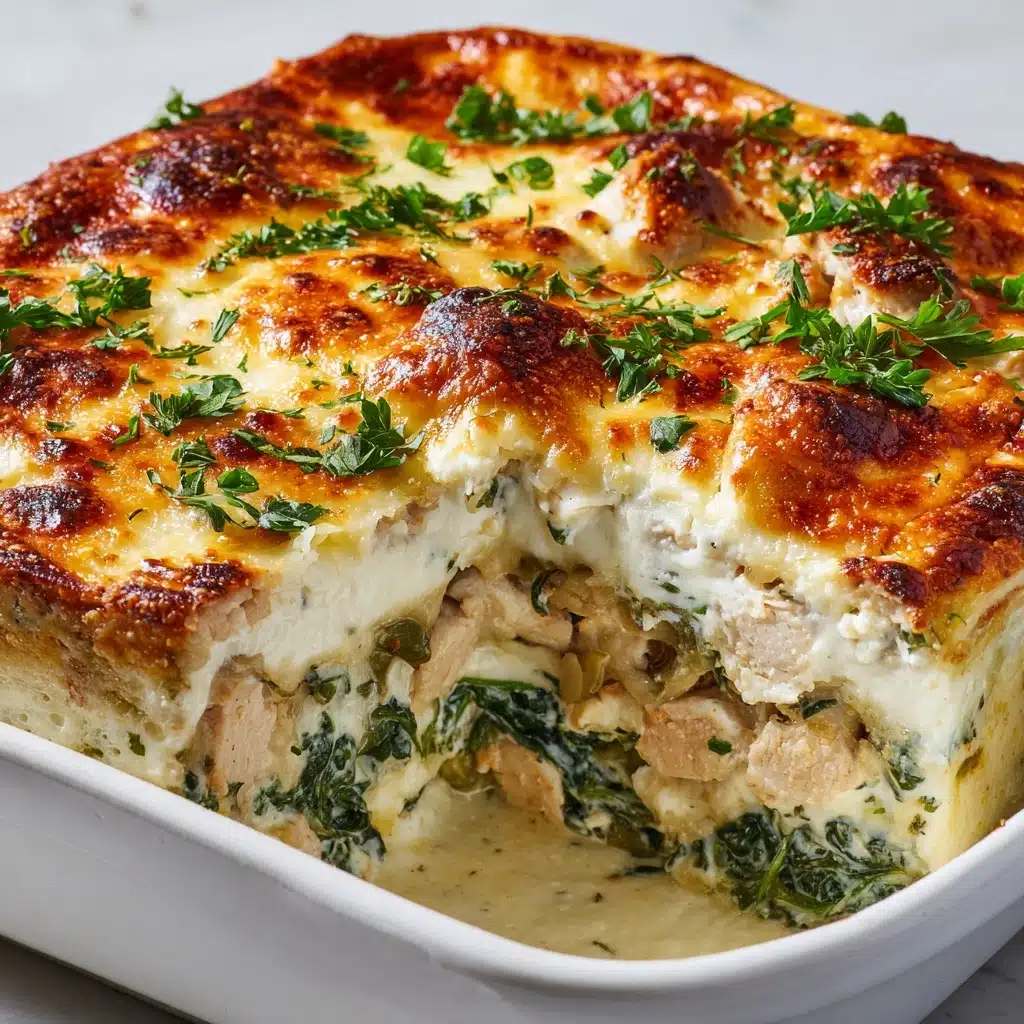 Creamy Chicken and Spinach Casserole Recipe - Recipe Image