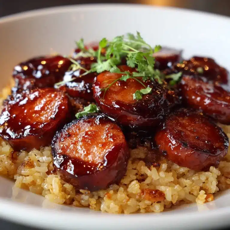 One-Pan Sweet & Tangy BBQ Sausage Rice Recipe