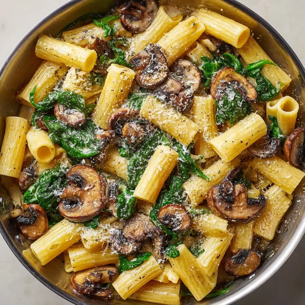 Spinach Mushroom Pasta Recipe - Recipe Image