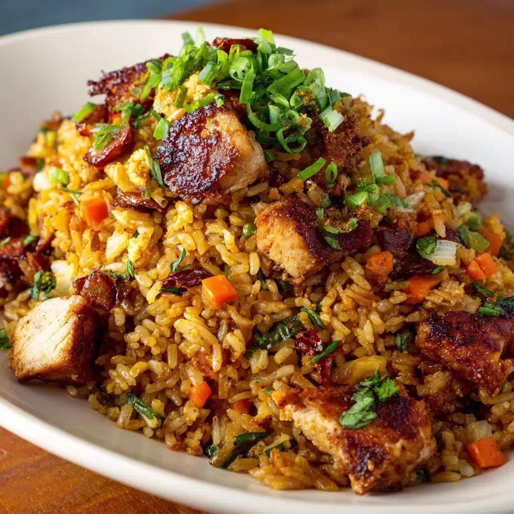BBQ Chicken Fried Rice Recipe - Recipe Image