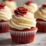 Rose Red Velvet Cupcakes Recipe