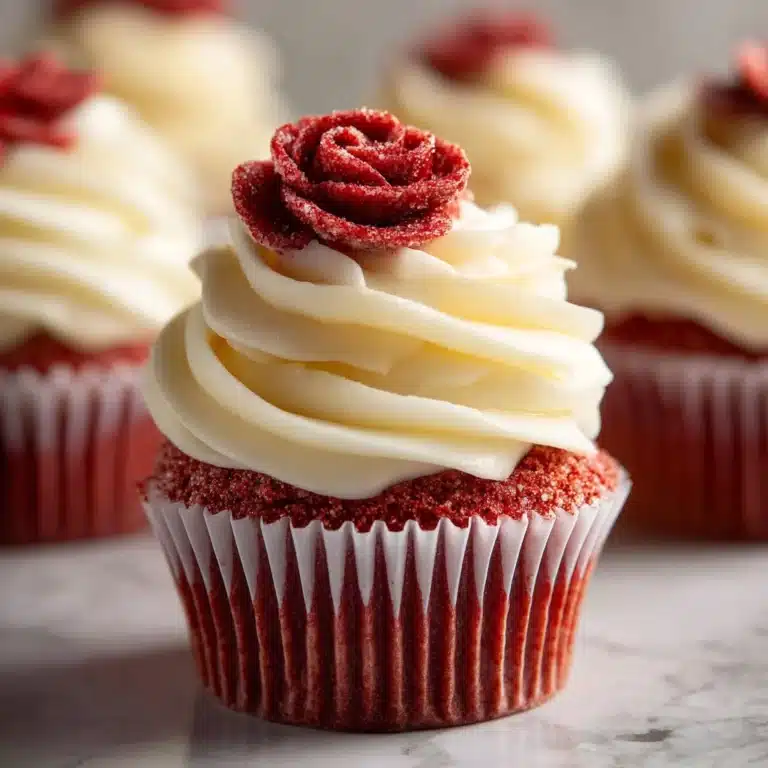 Rose Red Velvet Cupcakes Recipe