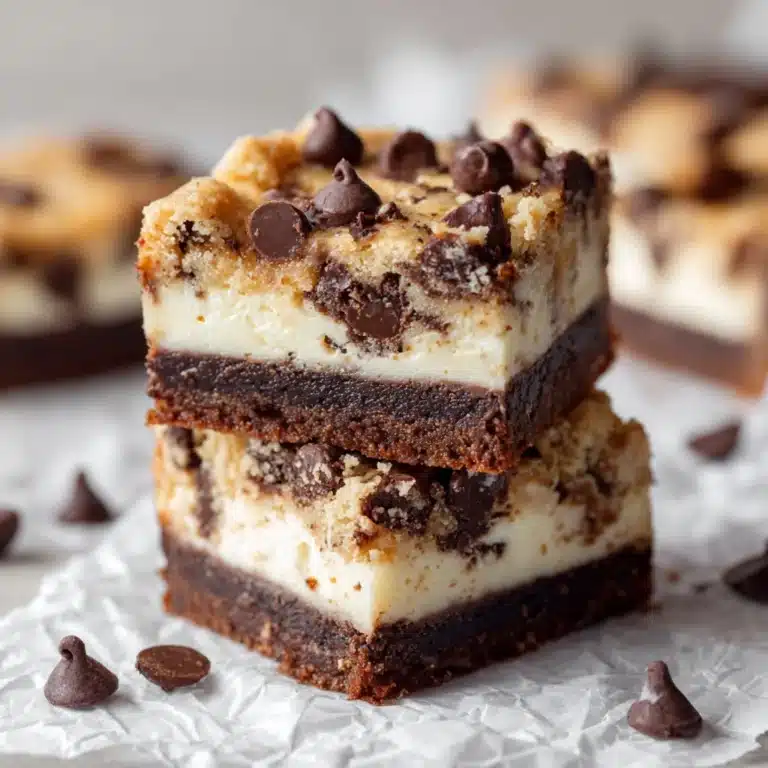 Peanut Butter Chocolate Chip Cookie Cheesecake Bars Recipe