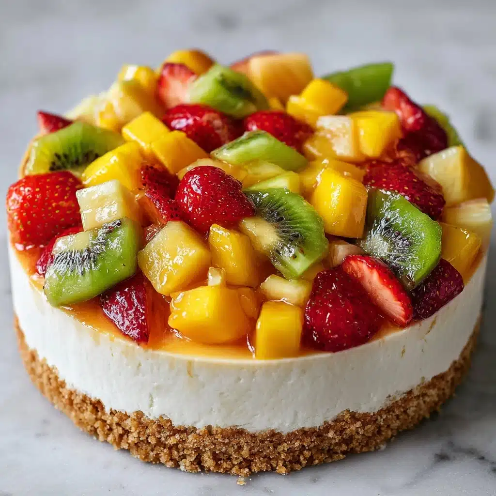 Tropical Fruit Salad Cheesecake Recipe