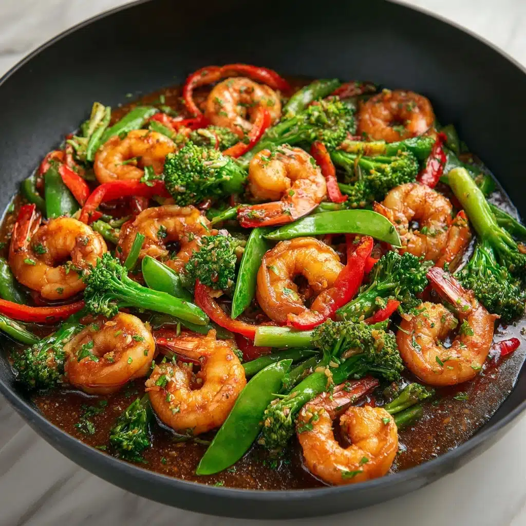 Honey Garlic Shrimp Stir Fry Recipe - Recipe Image