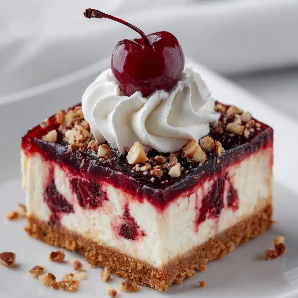 No-Bake Cherry Cheesecake Bars Recipe - Recipe Image