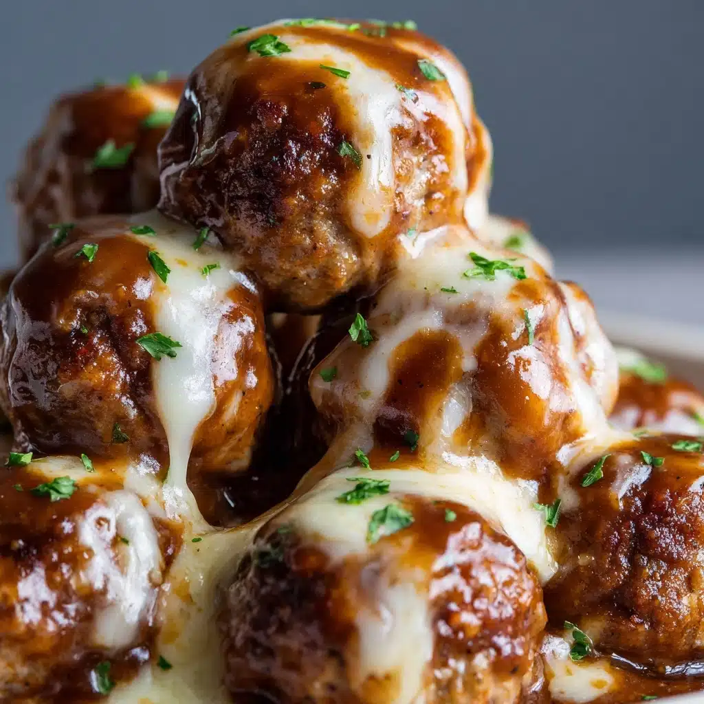 Slow Cooker French Onion Meatballs Recipe - Recipe Image