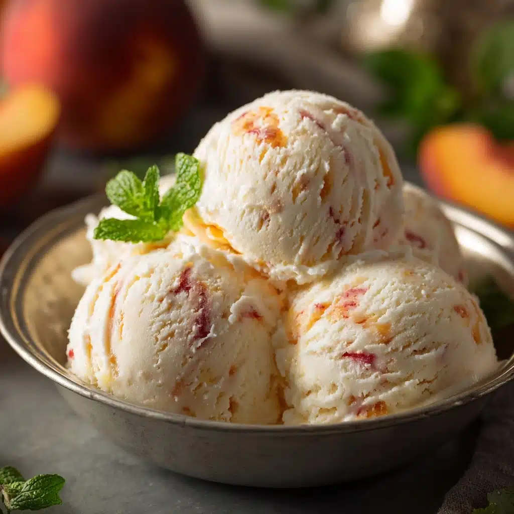 Homemade Peach Ice Cream Recipe - Recipe Image