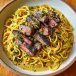 Garlic Butter Steak Lightning Noodles Recipe
