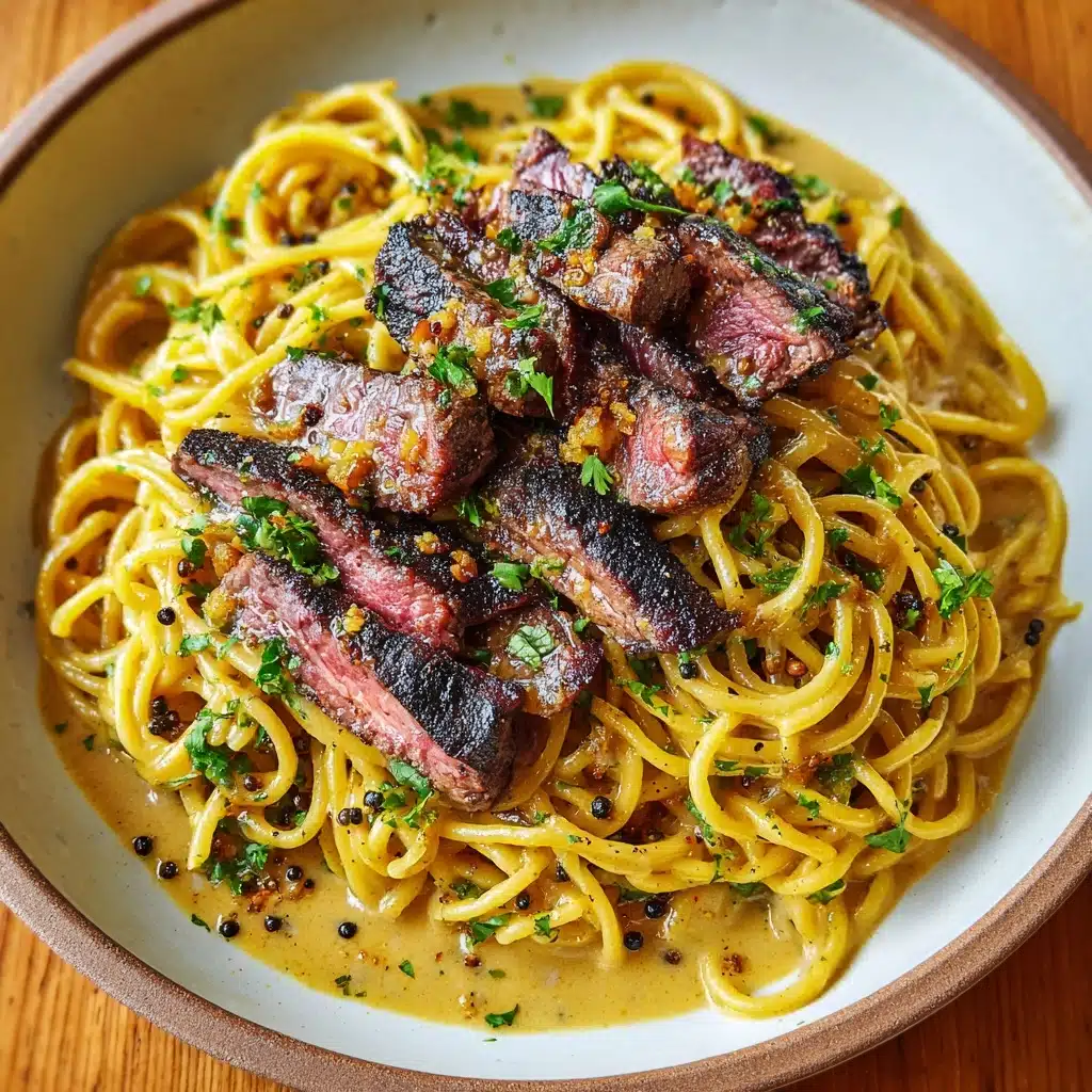Garlic Butter Steak Lightning Noodles Recipe