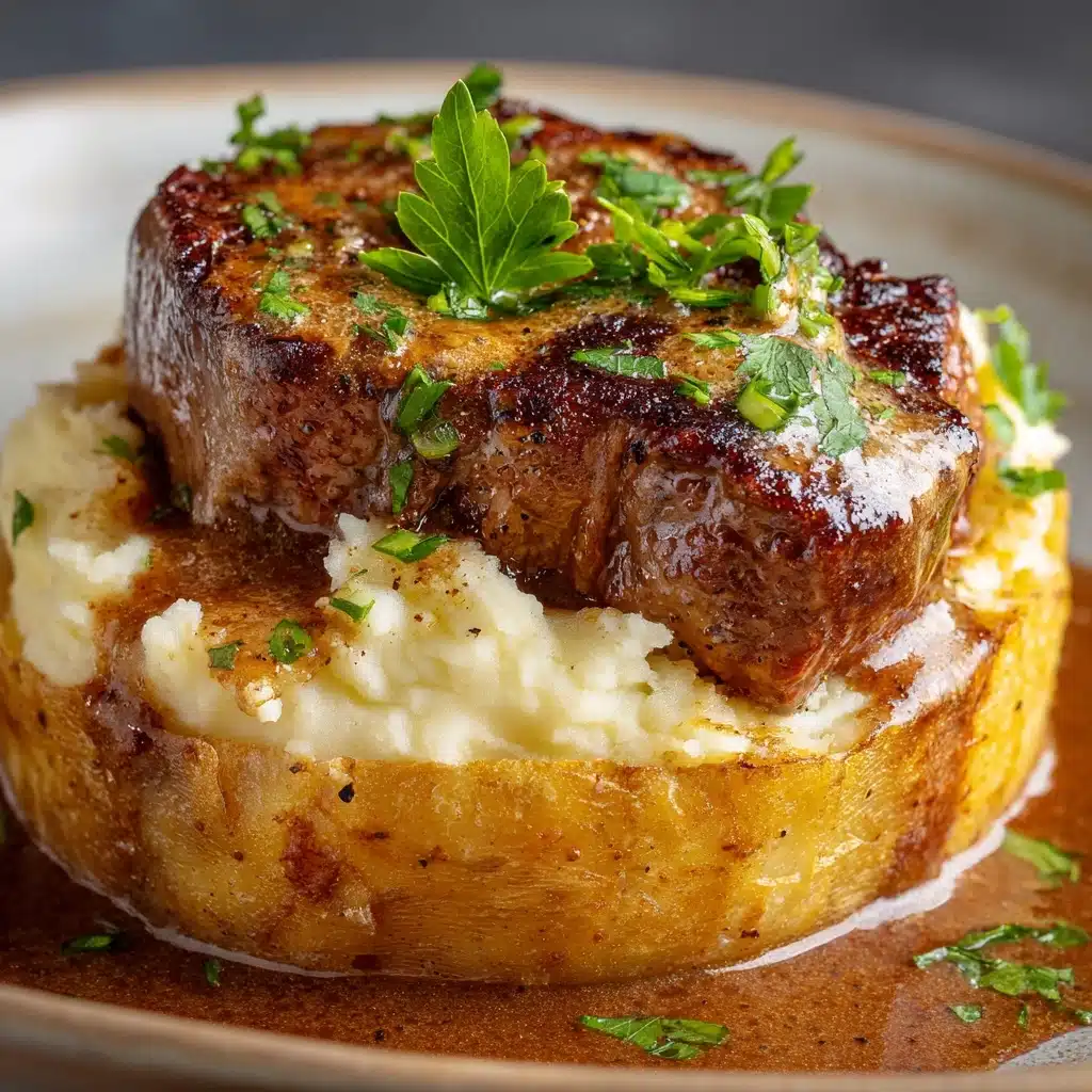 Hearty Steak Bites on Loaded Baked Potatoes Recipe - Recipe Image