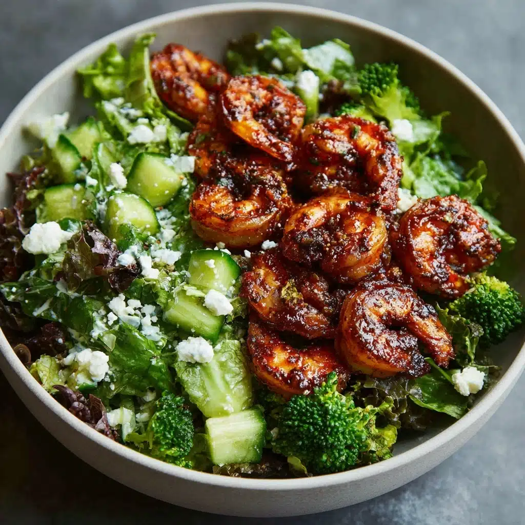 Hot Honey Blackened Shrimp Caesar Salad Recipe