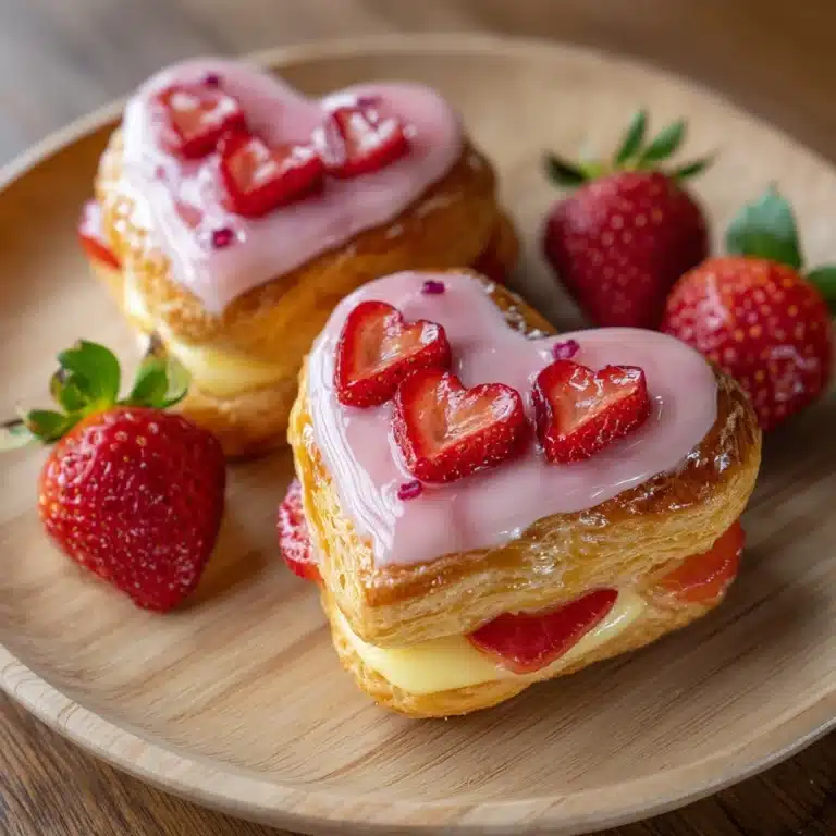 Strawberry Cream Cheese Heart Danishes Recipe