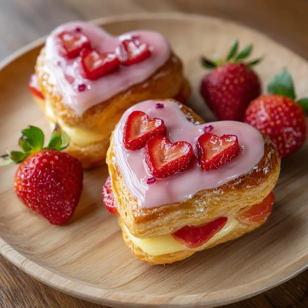 Strawberry Cream Cheese Heart Danishes Recipe