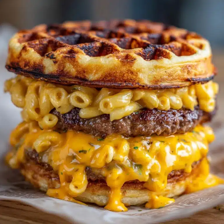 Macaroni and Cheese Waffle Cheeseburger Recipe