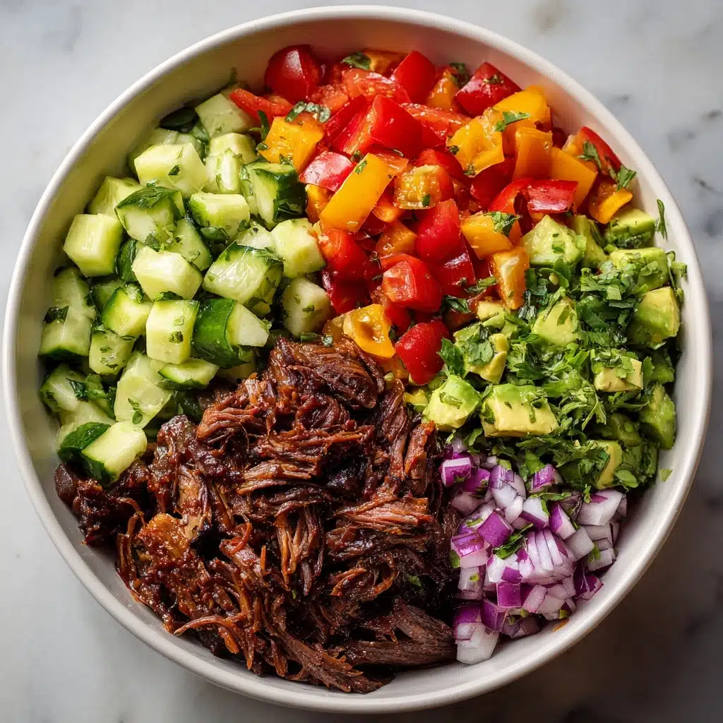 Beef Bowl with Veggies and Pico de Gallo Recipe