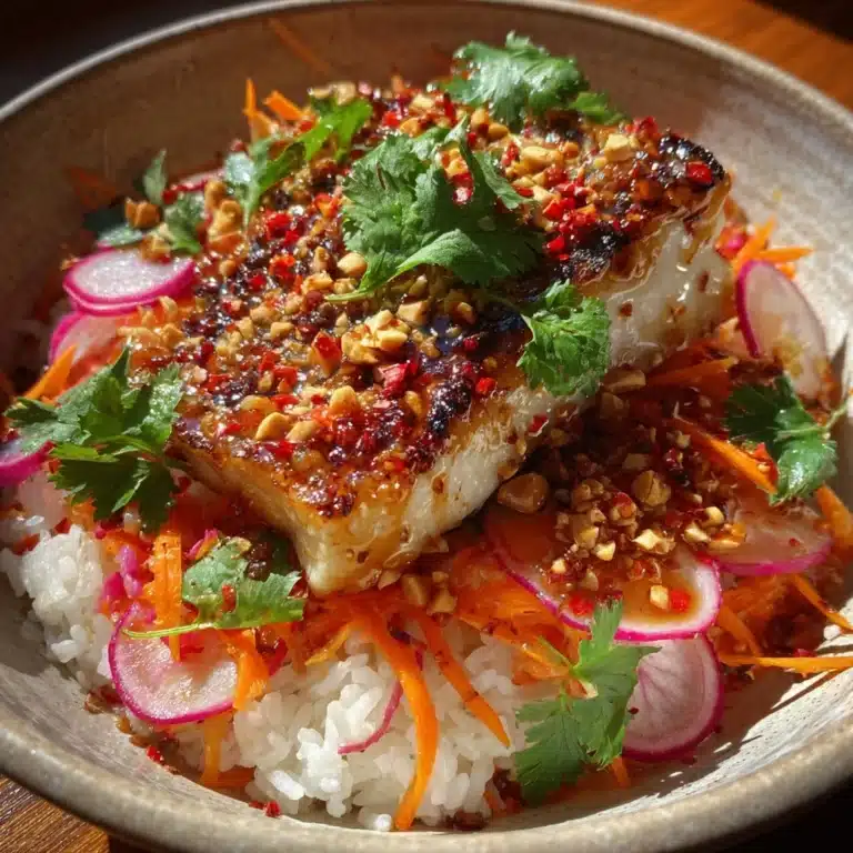 Vietnamese-Style Haddock with Sticky Rice and Crunchy Salad Recipe