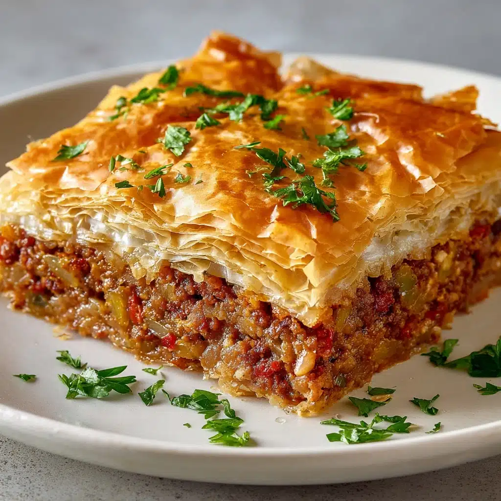 Greek Phyllo Meat Pie Recipe - Recipe Image