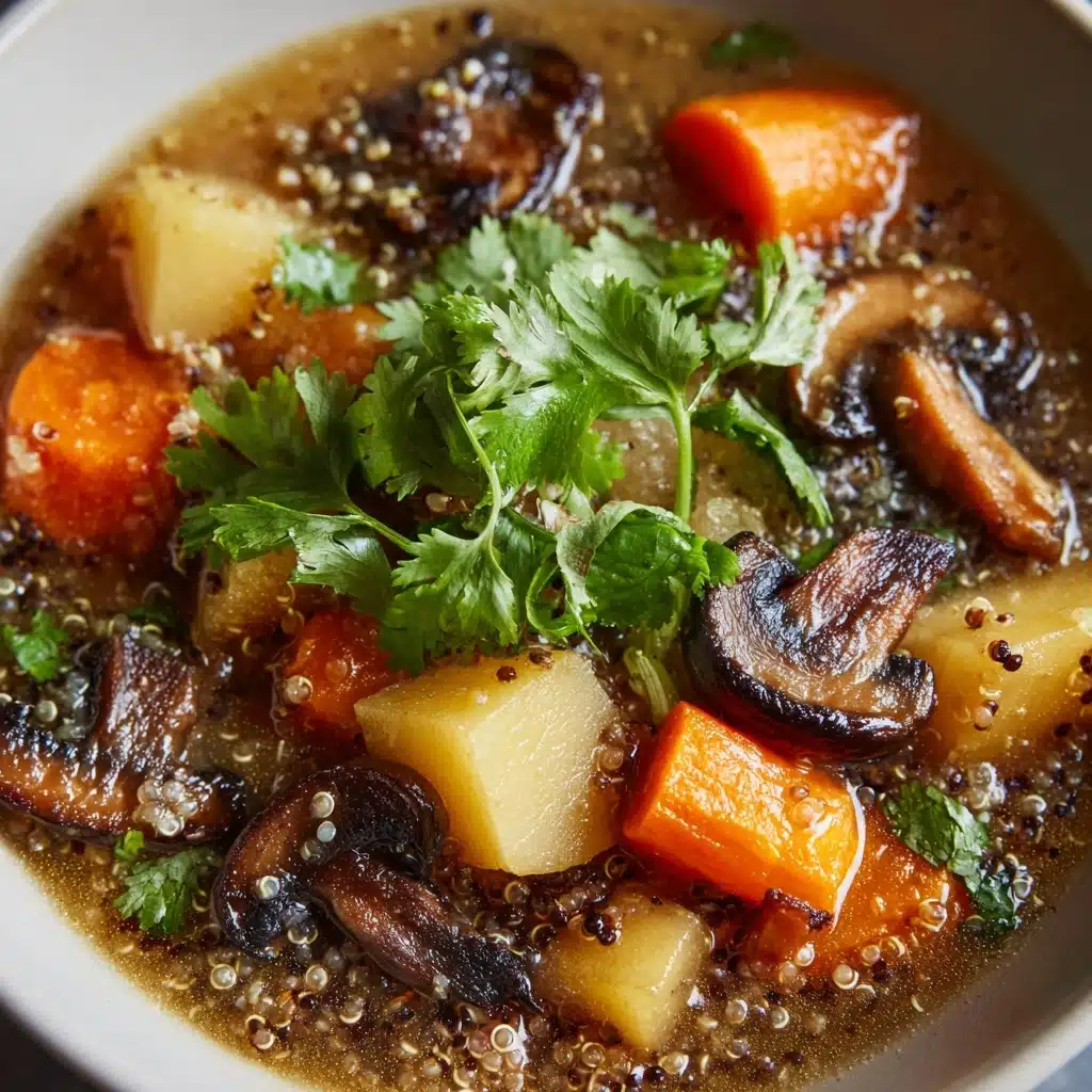 Hearty Mushroom Quinoa Soup Recipe - Recipe Image