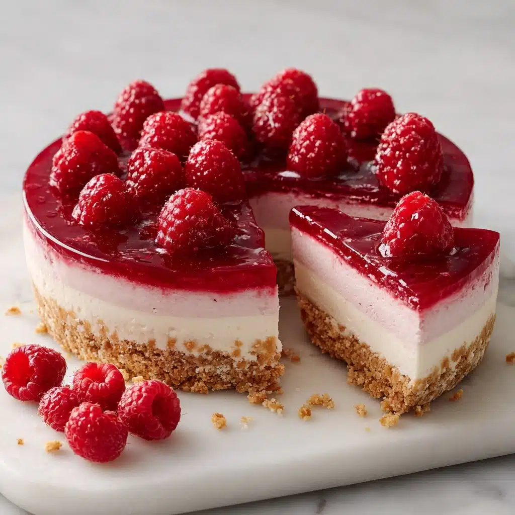 Easy Baked Raspberry Cheesecake Recipe - Recipe Image