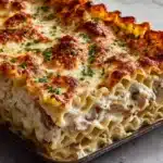 Creamy Garlic Butter Shrimp Scampi Lasagna Recipe