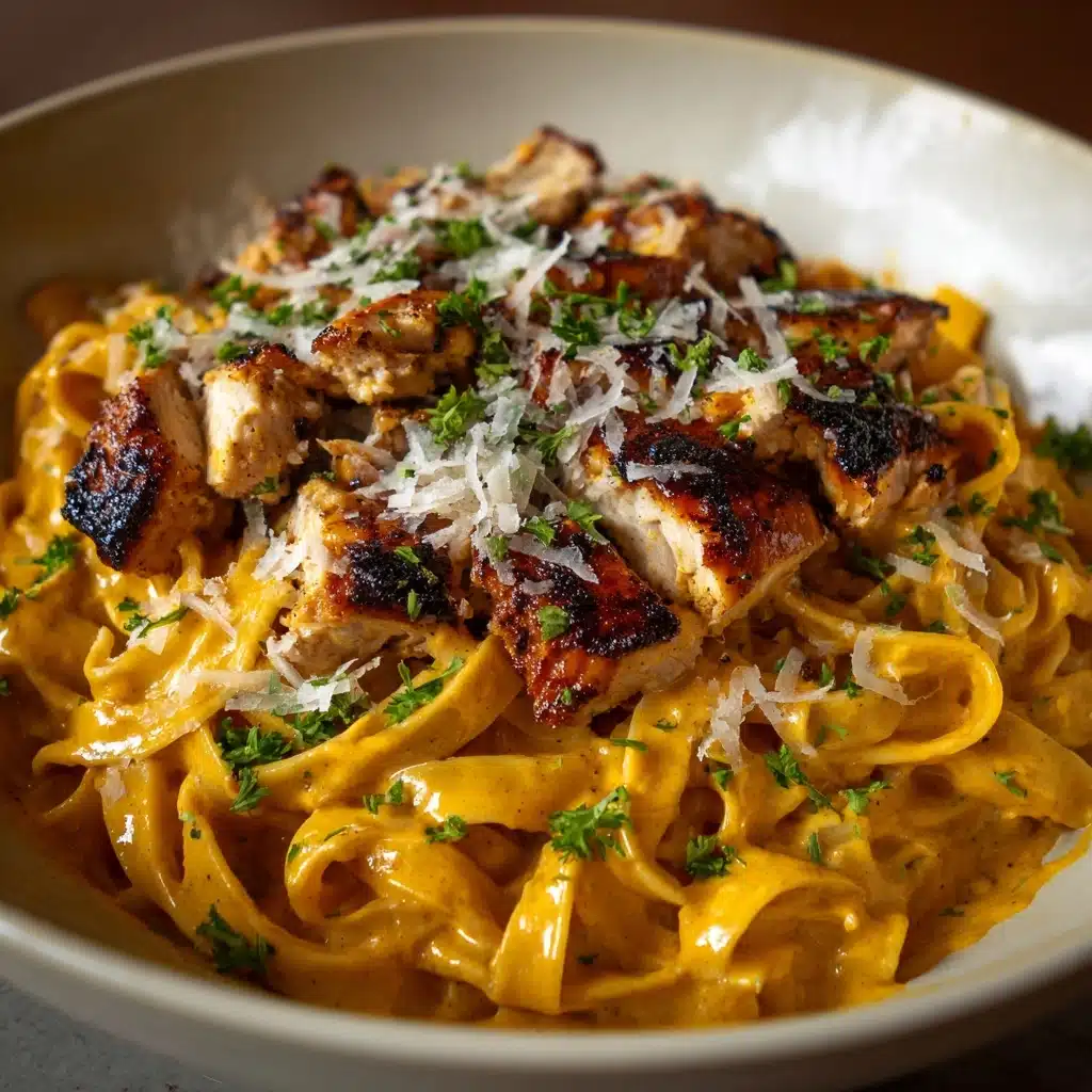 Creamy Cowboy Butter Chicken Linguine Recipe - Recipe Image
