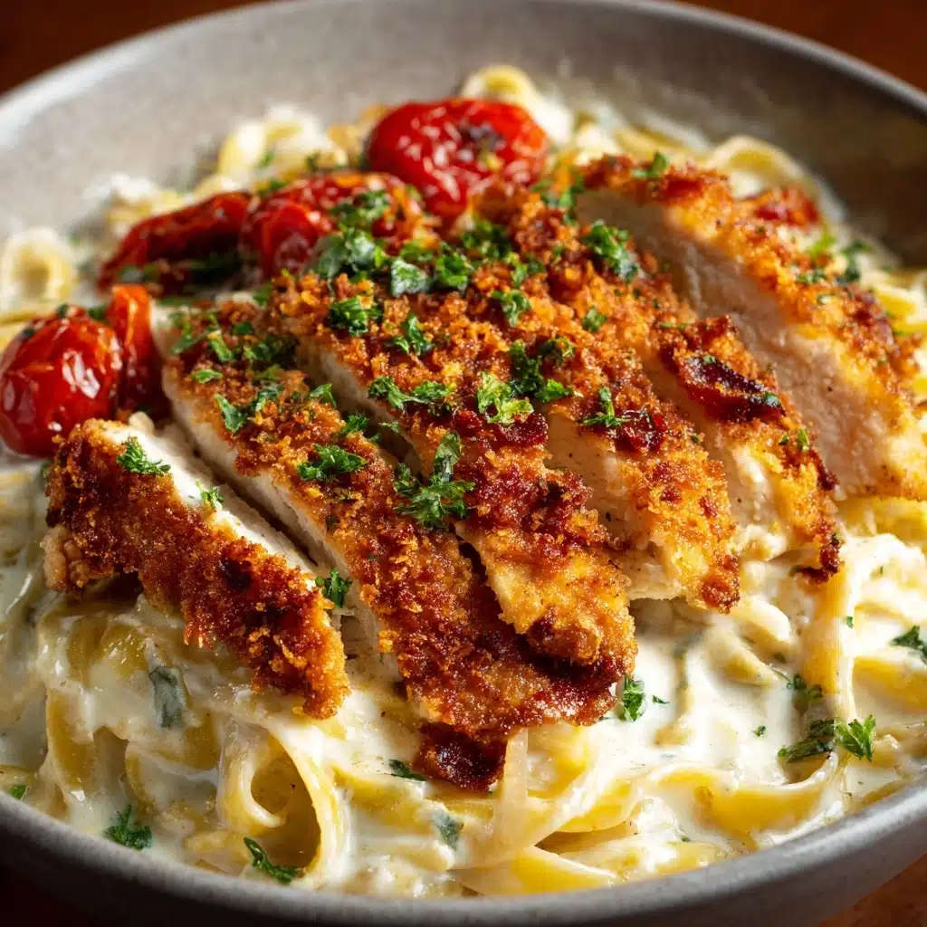 Crispy Chicken Fettuccine Alfredo Recipe