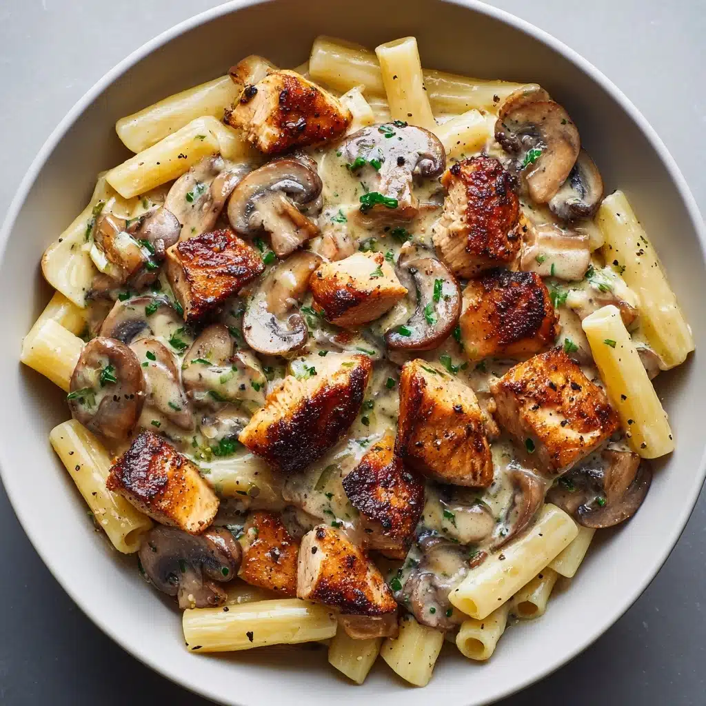 Chicken & Mushroom Pasta Recipe - Recipe Image