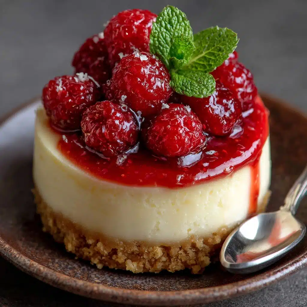 Mini Lemon Cheesecakes with Raspberry Recipe - Recipe Image