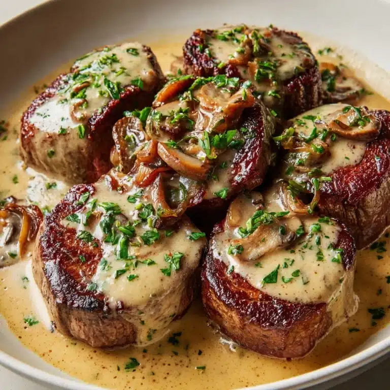 Garlic Butter Steak Bites with Parmesan Cream Sauce Recipe
