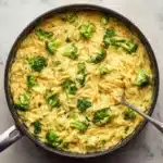 One Pot Broccoli Cheese Orzo Recipe