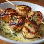 Grilled Shrimp Skewers with Garlic Butter Sauce Recipe