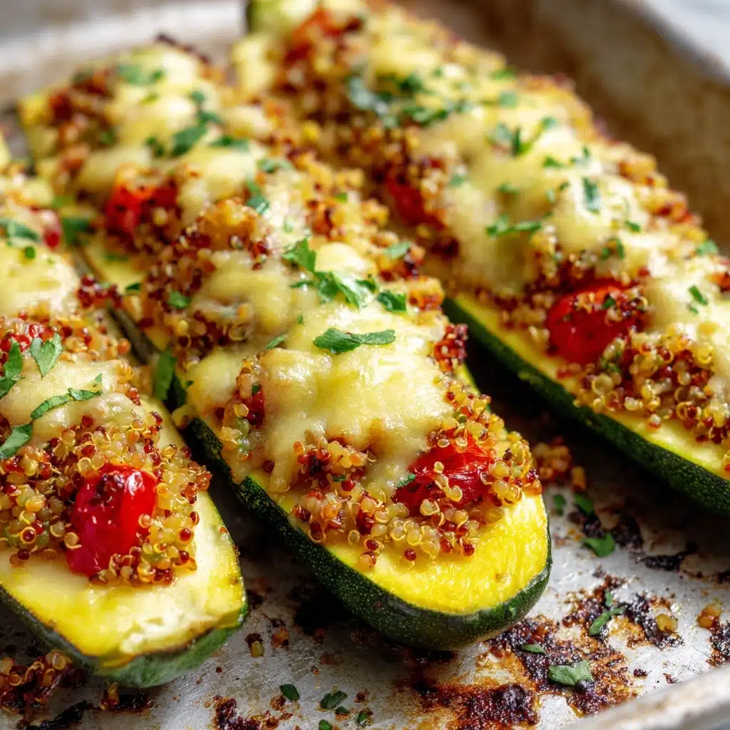 Bruschetta Quinoa Zucchini Boats Recipe