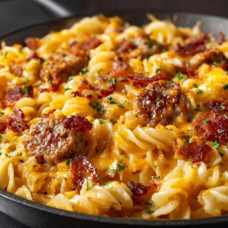 One-Pot Smoky Cheddar Ranch Chicken and Sausage Pasta Recipe