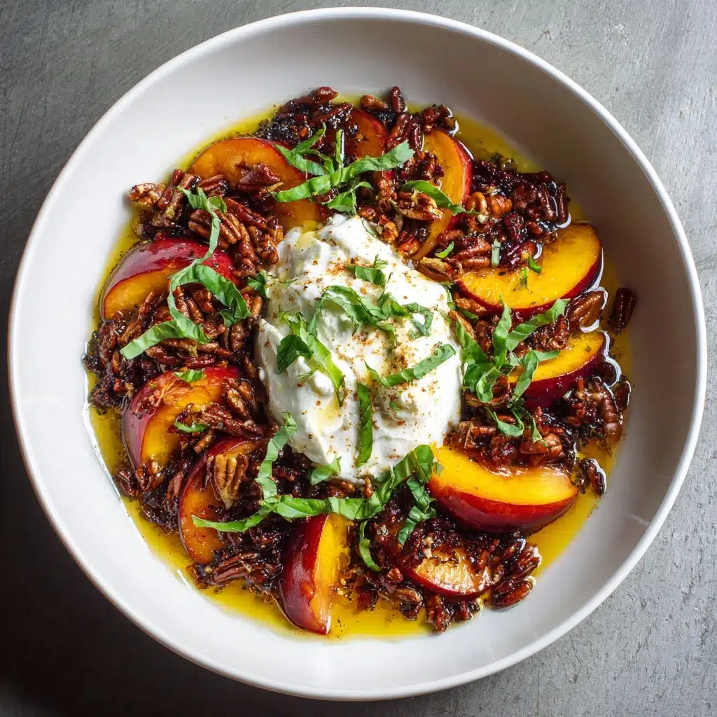 Peach & Burrata Caprese Recipe
