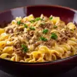 Easy Crockpot Cheesy Beef and Noodles Recipe