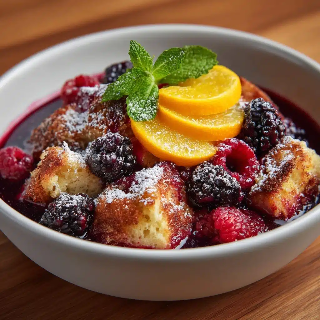 Wild Berry Bread Pudding with Orange Sauce Recipe - Recipe Image
