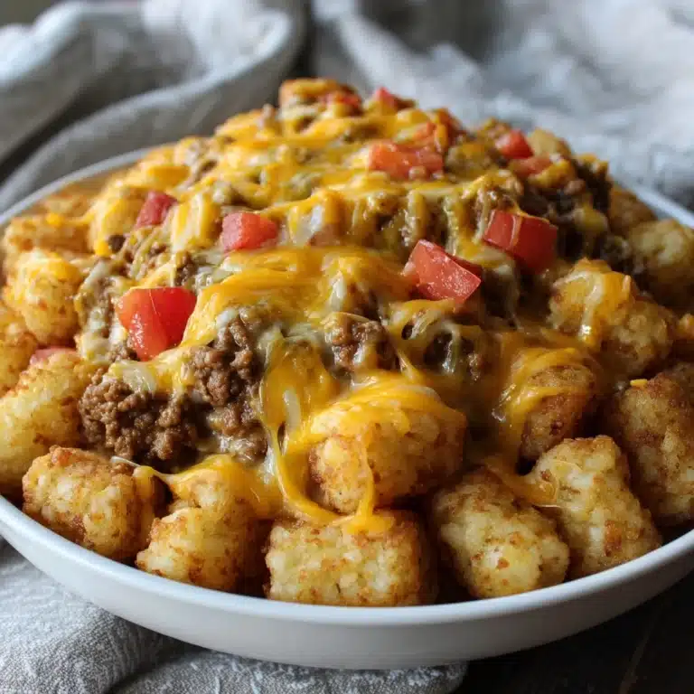Cheesy Tater Tot Casserole with Ground Beef and Rotel Recipe