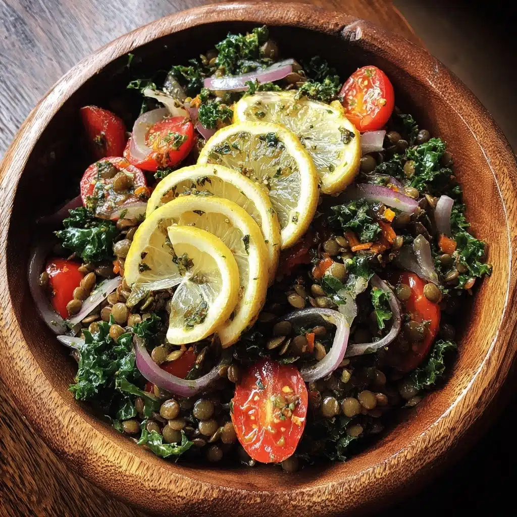 Lemon Pesto Lentil Salad Recipe