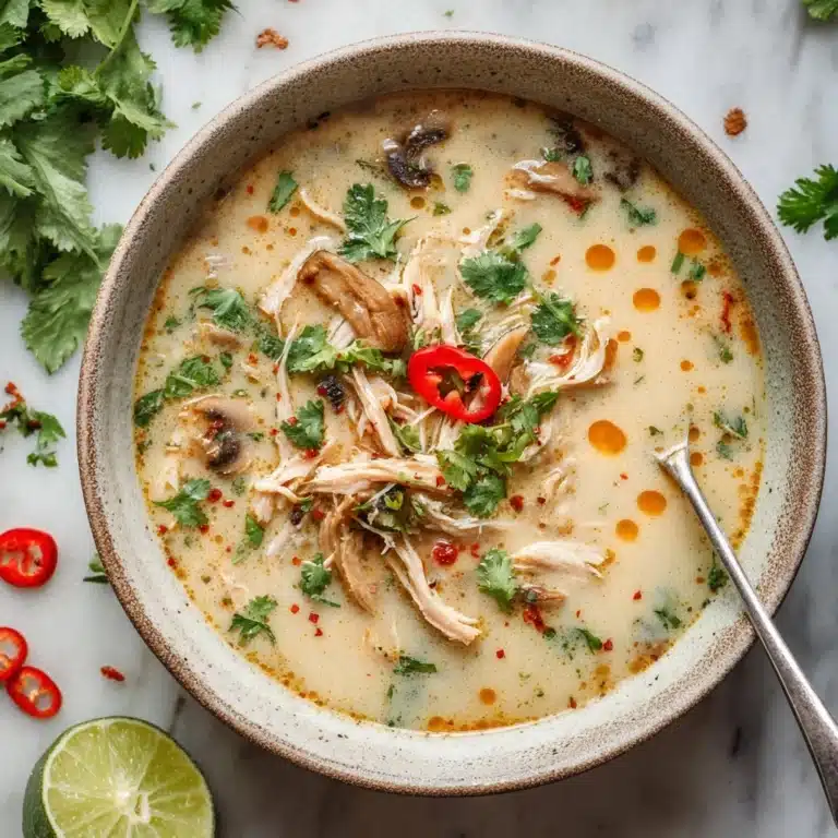 Slow Cooker Tom Kha Soup (Thai Coconut Chicken Soup) Recipe