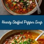 Stuffed Pepper Soup with Ground Beef and Rice Recipe