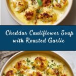 Cheddar Cauliflower and Roasted Garlic Soup Recipe